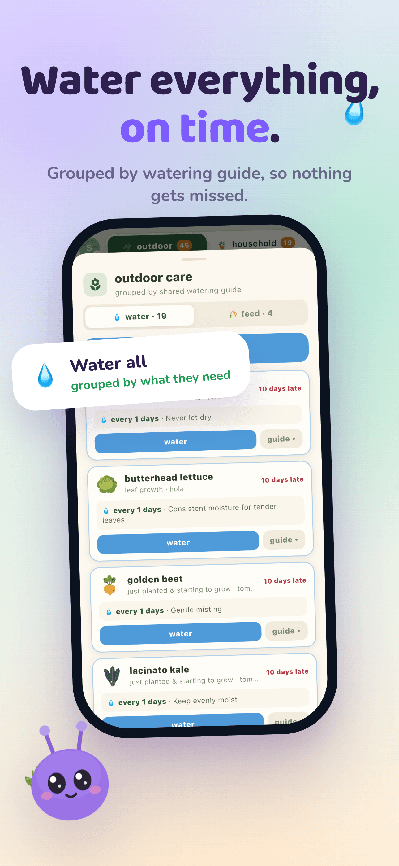 Water every thirsty plant in one tap