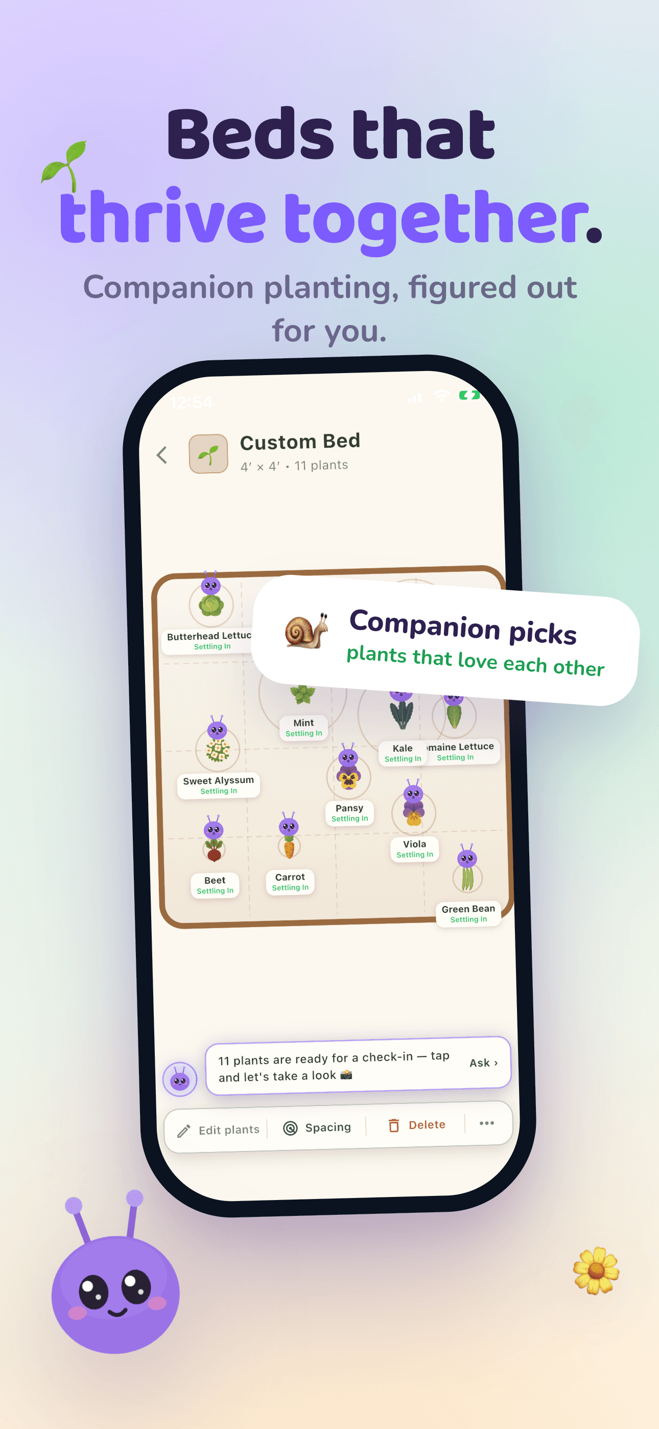 Companion-planting beds