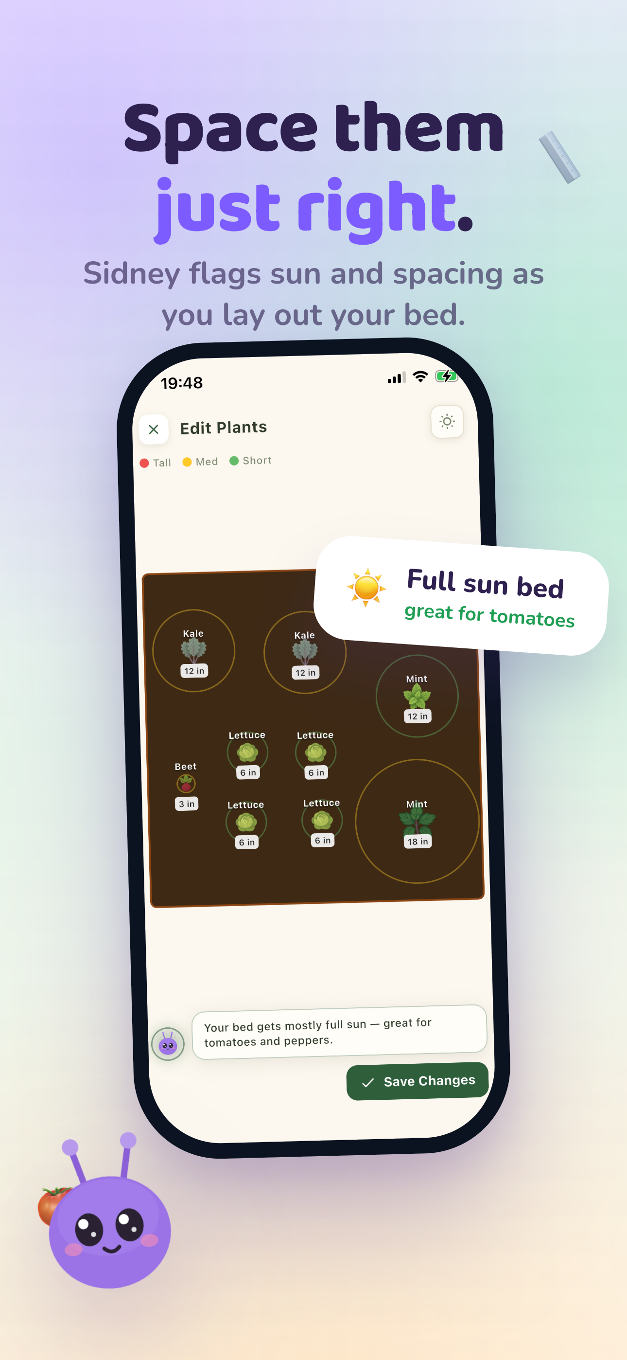 Mali screenshot — Bed spacing